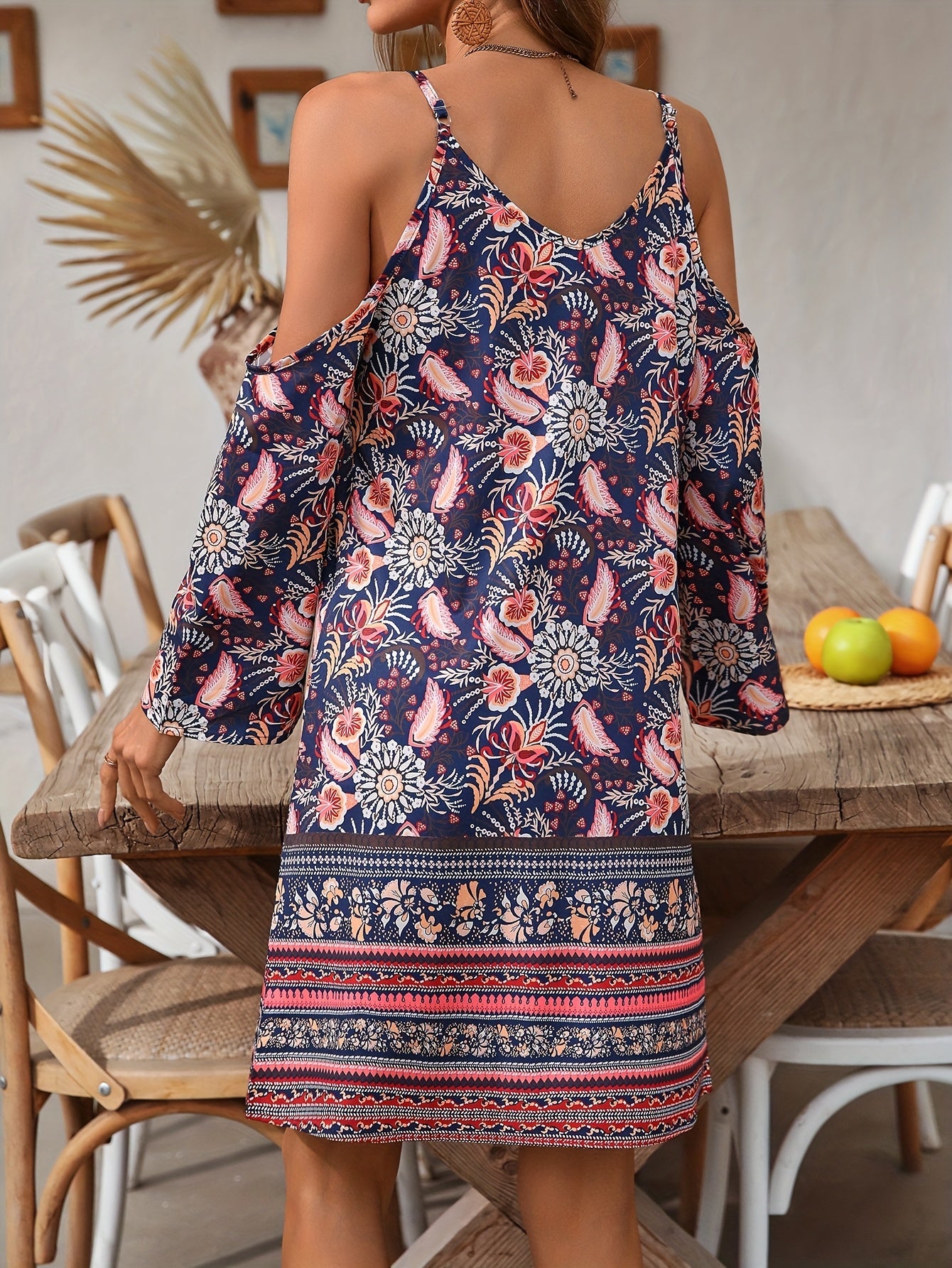 Camila | Boho Sukienka Letnia z Odkrytymi Ramionami