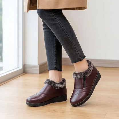 Krasomira | Ocieplane Botki z Futerkiem na Miękkiej Podeszwie