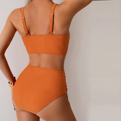 Juliette | Bikini z Wysokim Stanem i Marszczonym Dołem