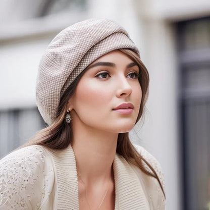Alodia | Tweedowy Beret Damski - Pootivo