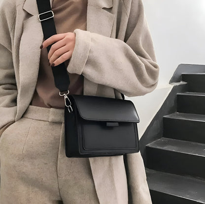 Margaux | Skórzana Torebka Crossbody z Szerokim Paskiem