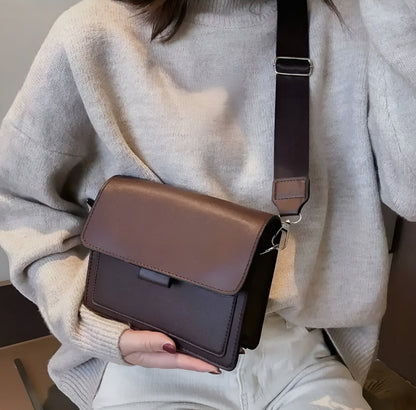 Margaux | Skórzana Torebka Crossbody z Szerokim Paskiem