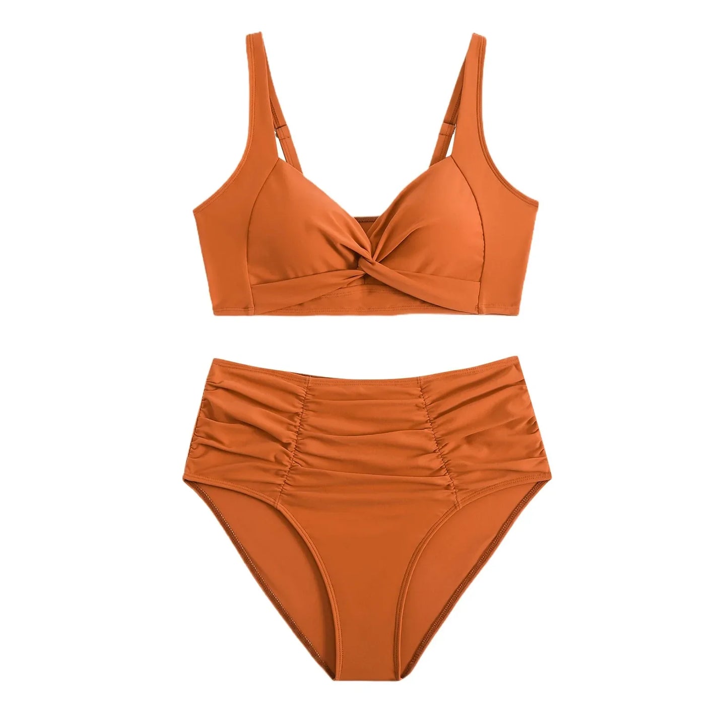 Juliette | Bikini z Wysokim Stanem i Marszczonym Dołem