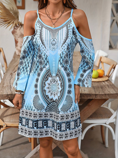 Camila | Boho Sukienka Letnia z Odkrytymi Ramionami