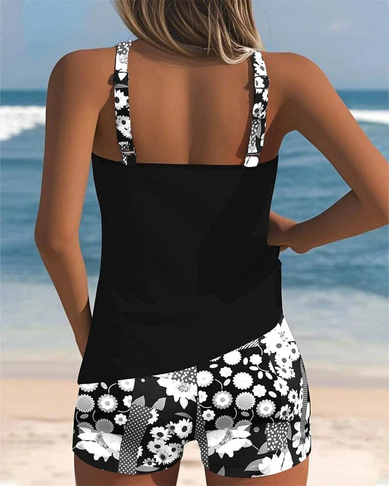 Willa | Kwiatowe Tankini z Szortami Plażowymi