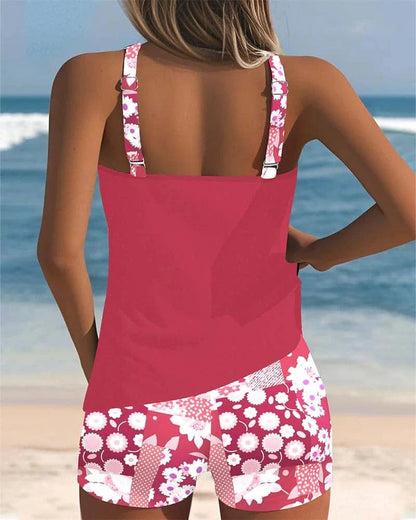 Willa | Kwiatowe Tankini z Szortami Plażowymi