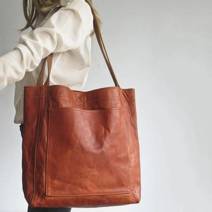Addison | Klasyczna Skórzana Torba Shopper - Pootivo