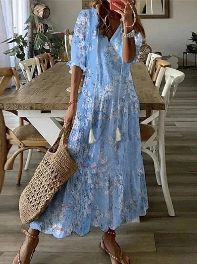 Alessia Letnia Sukienka Maxi Boho Długa Sukienka Damska - Pootivo