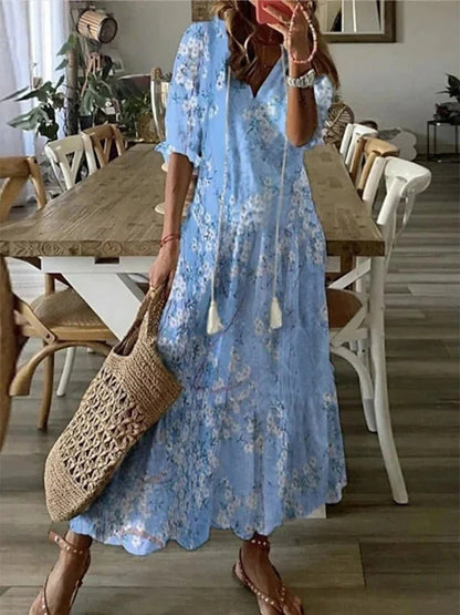 Alessia Letnia Sukienka Maxi Boho Długa Sukienka Damska - Pootivo