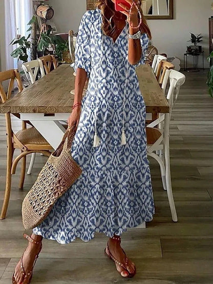 Alessia Letnia Sukienka Maxi Boho Długa Sukienka Damska - Pootivo