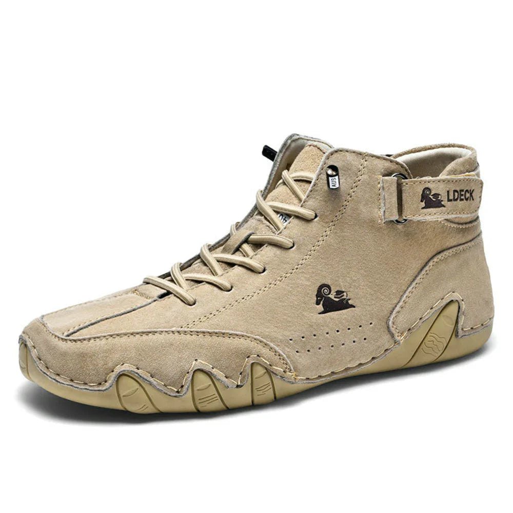 Averno Buty Skórzane Za Kostkę Casual - Trzewiki Sznurowane - Pootivo