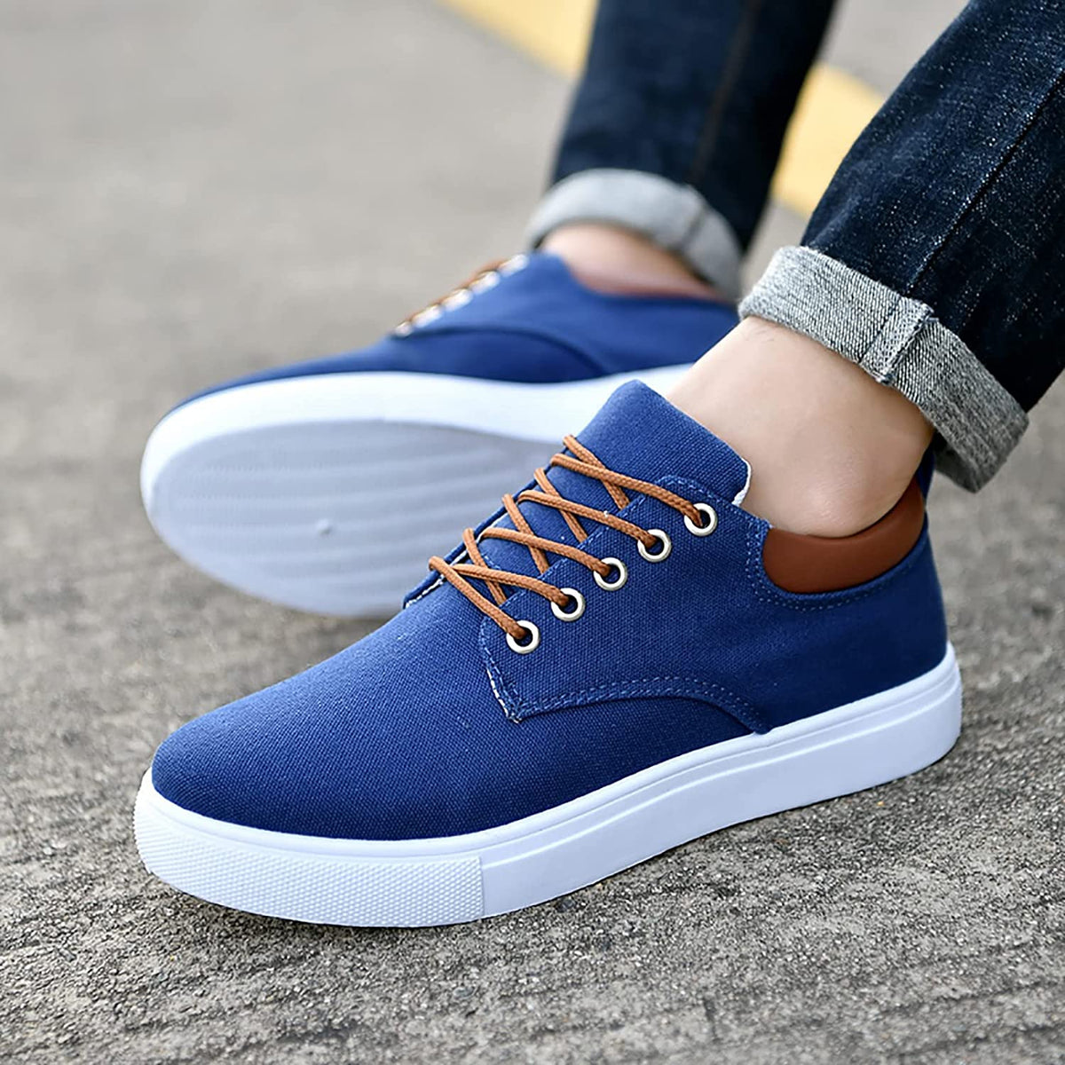 Bartosz | Płócienne Casualowe Sneakersy Męskie - Pootivo