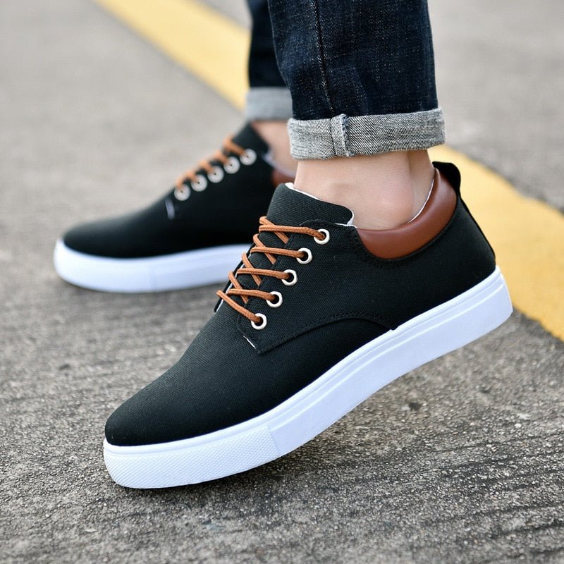 Bartosz | Płócienne Casualowe Sneakersy Męskie - Pootivo