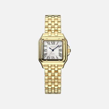 Celina | Kwadratowy Retro Zegarek Damski - Pootivo