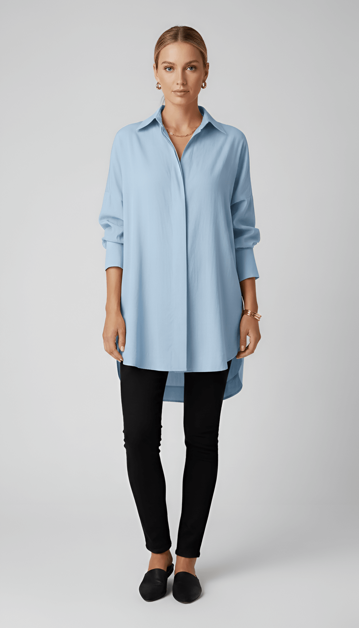Chloe | Oversize Minimalistyczna Koszula Damska Długa - Pootivo