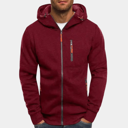 Dawson | Sportowa Rozpinana Bluza z Kapturem - Pootivo