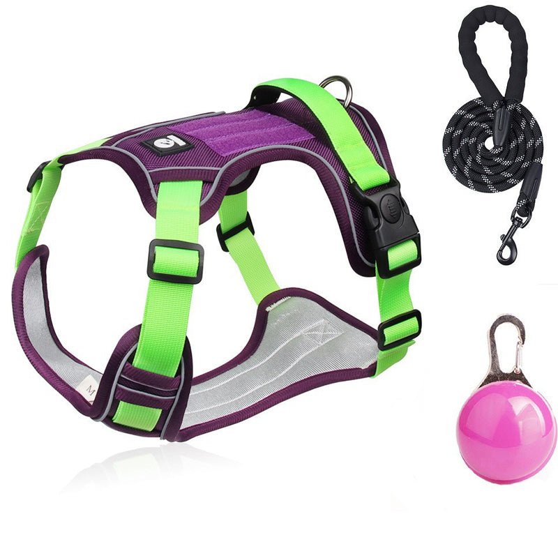 Dobiemir | Odblaskowe Szelki Antyciągnące z Obrożą LED - Pootivo