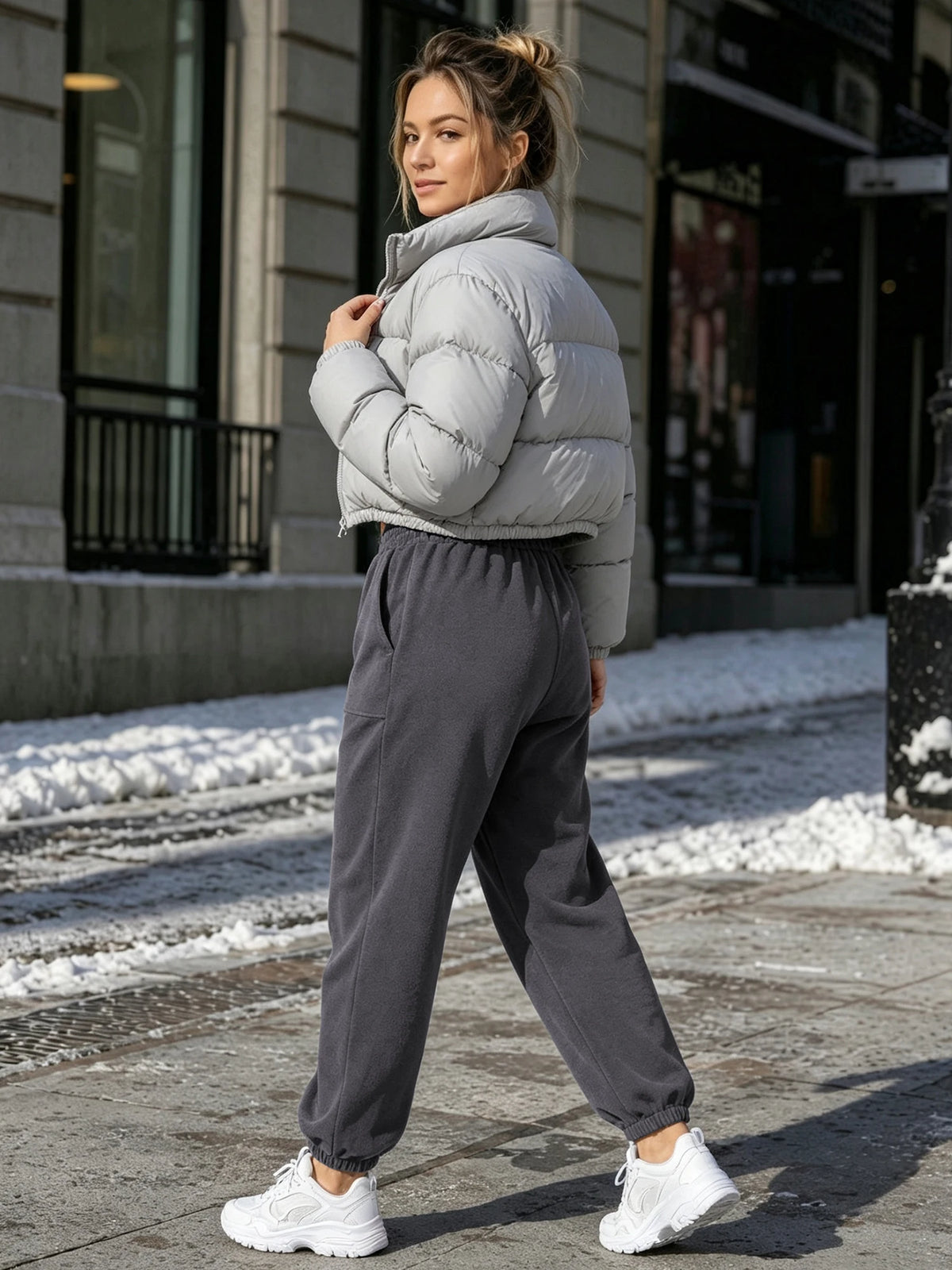 Joggery damskie na gumce