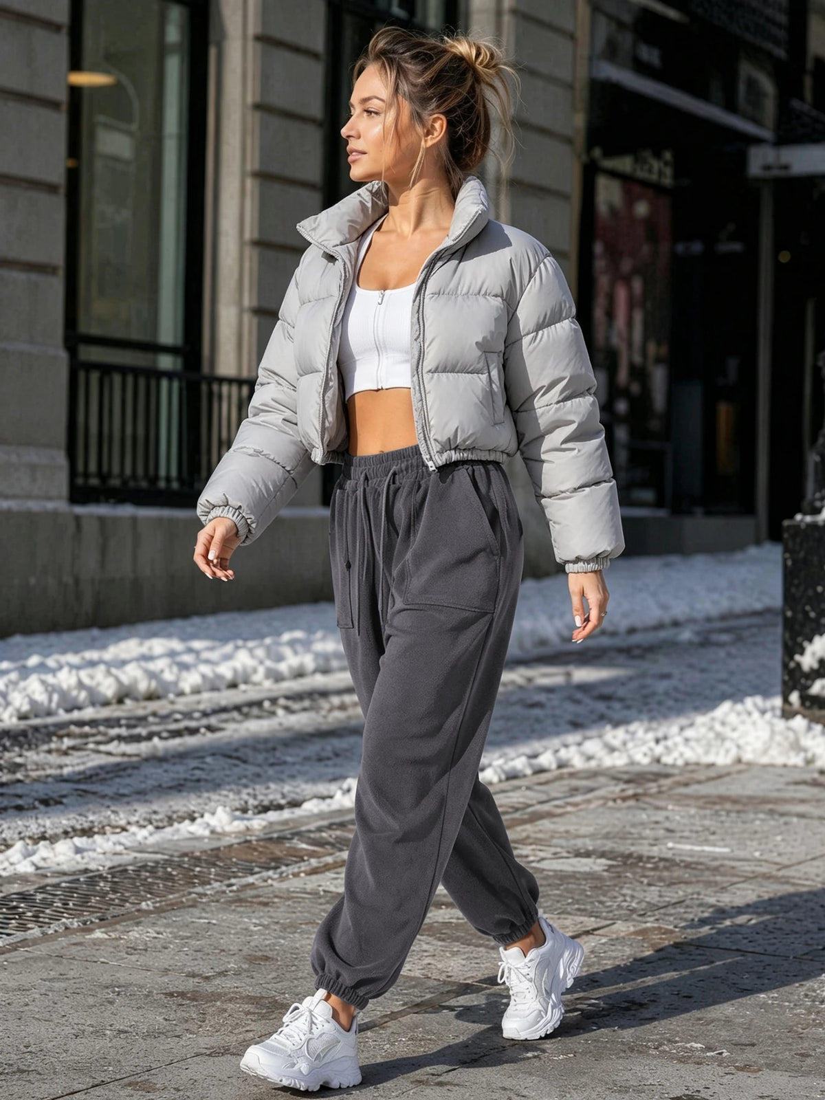 Luźne joggery damskie
