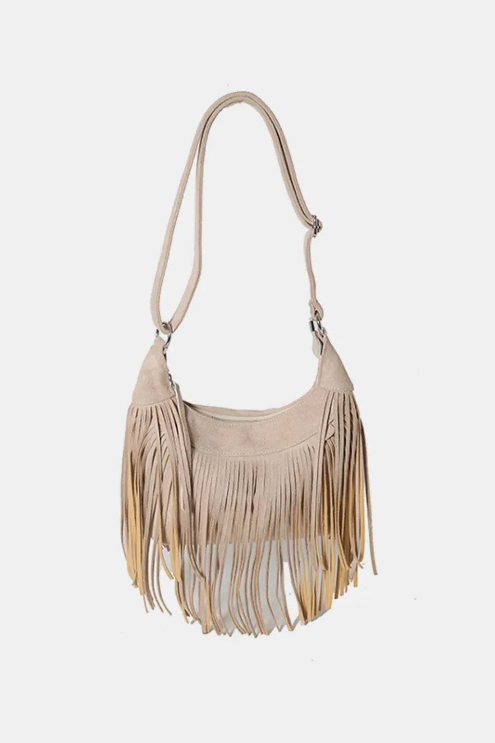 Gracjana | Miękka Boho Torba Hobo z Frędzlami - Pootivo