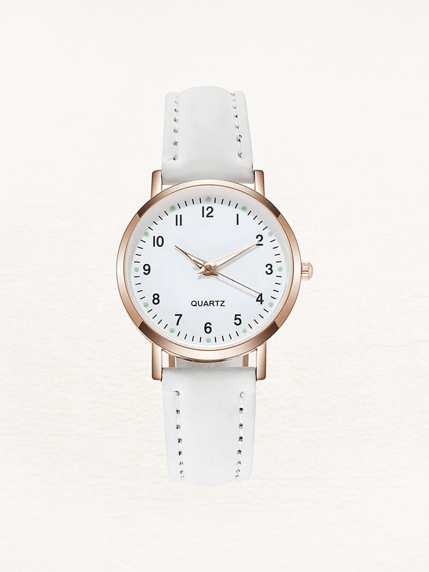 Harlow | Różowozłoty Skórzany Zegarek Damski - Pootivo