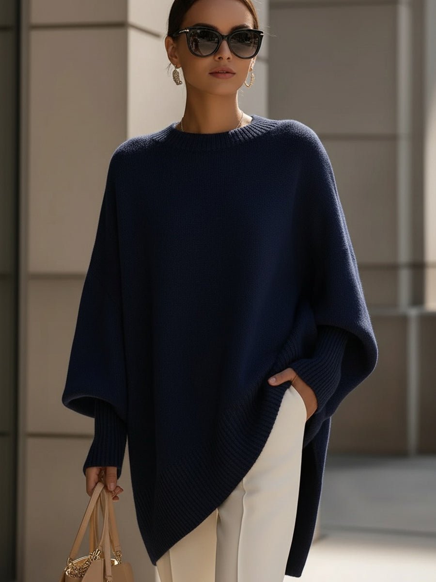 Ilona | Luźny Asymetryczny Sweter Oversize - Pootivo