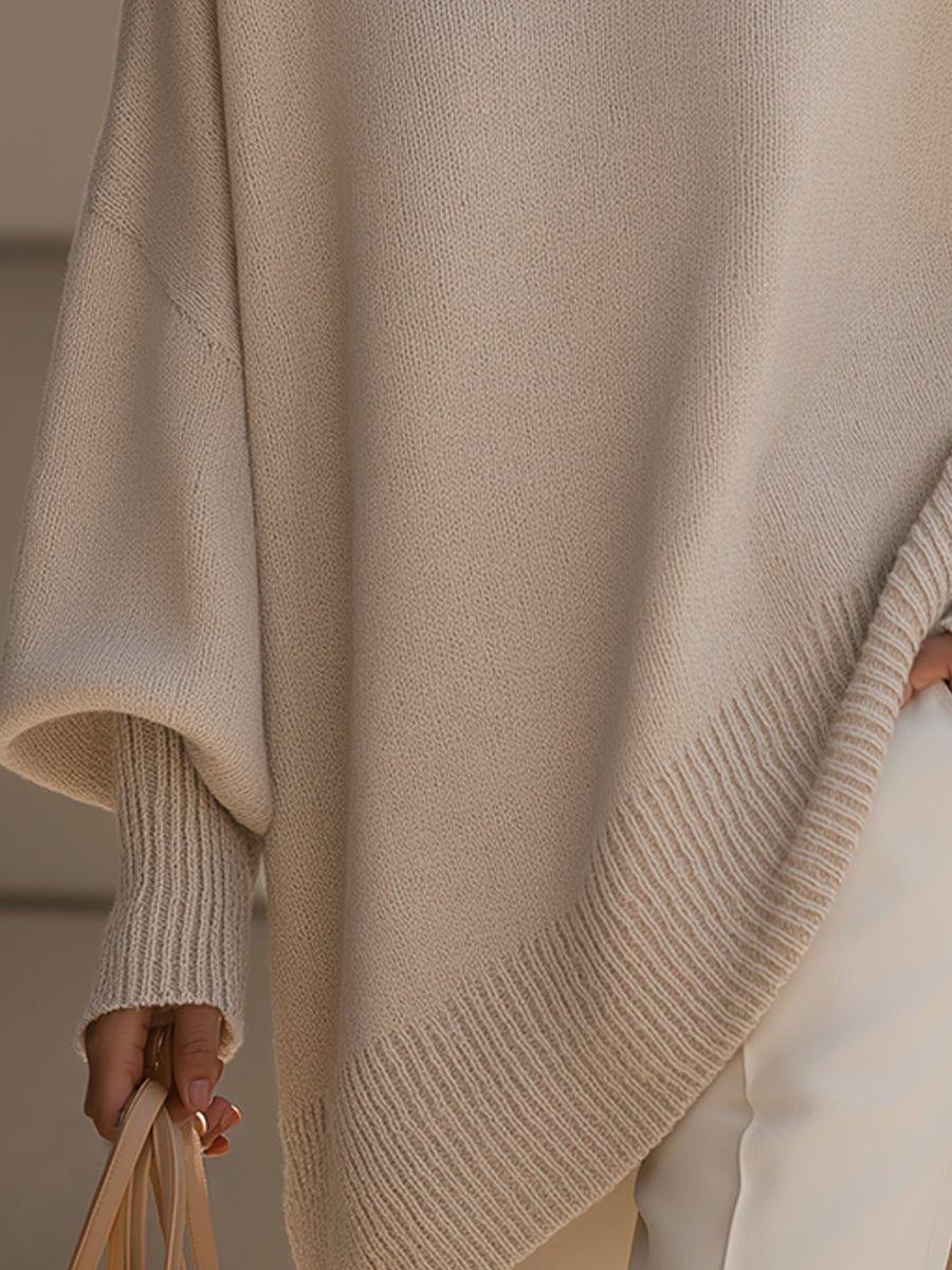 Ilona | Luźny Asymetryczny Sweter Oversize - Pootivo
