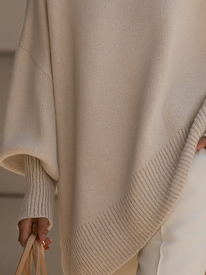 Ilona | Luźny Asymetryczny Sweter Oversize - Pootivo