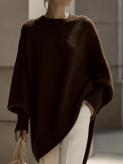 Ilona | Luźny Asymetryczny Sweter Oversize - Pootivo