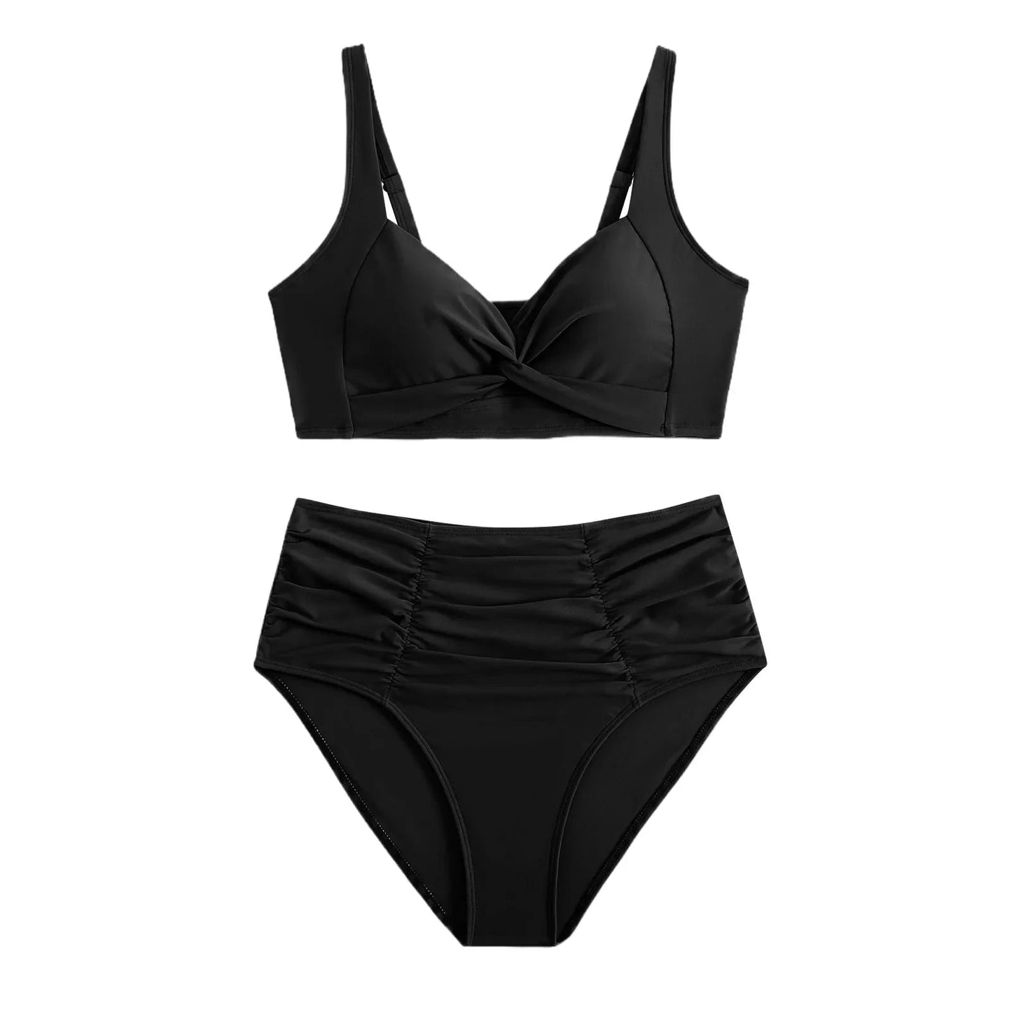Juliette | Bikini z Wysokim Stanem i Marszczonym Dołem - Pootivo