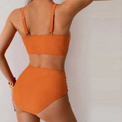 Juliette | Bikini z Wysokim Stanem i Marszczonym Dołem - Pootivo