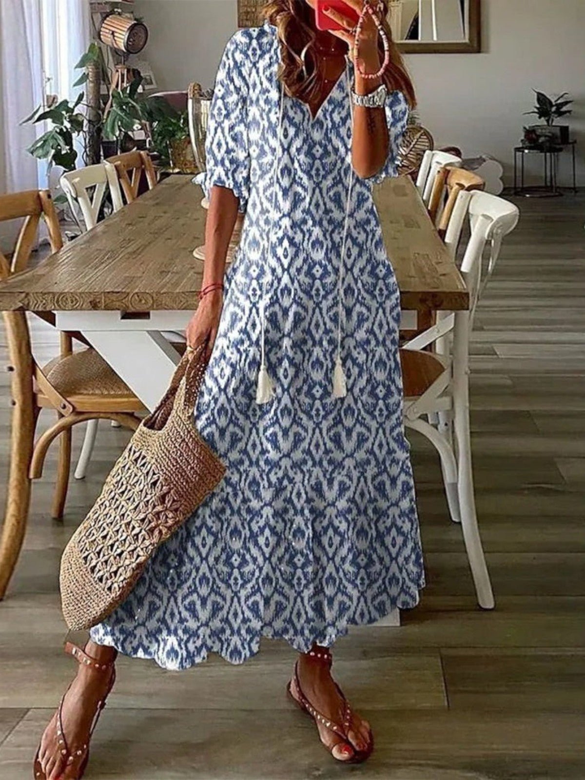 Lorienne Sukienka Boho Maxi – Długa Sukienka Letnia Damska - Pootivo