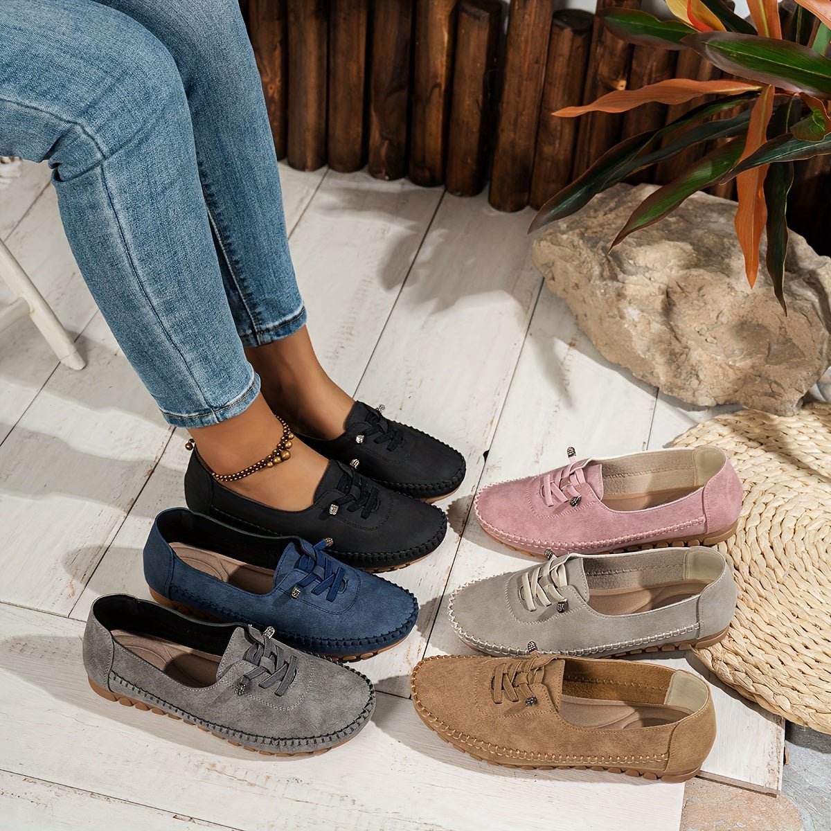 Lysera | Zamszowe Wsuwane Mokasyny Casual - Pootivo