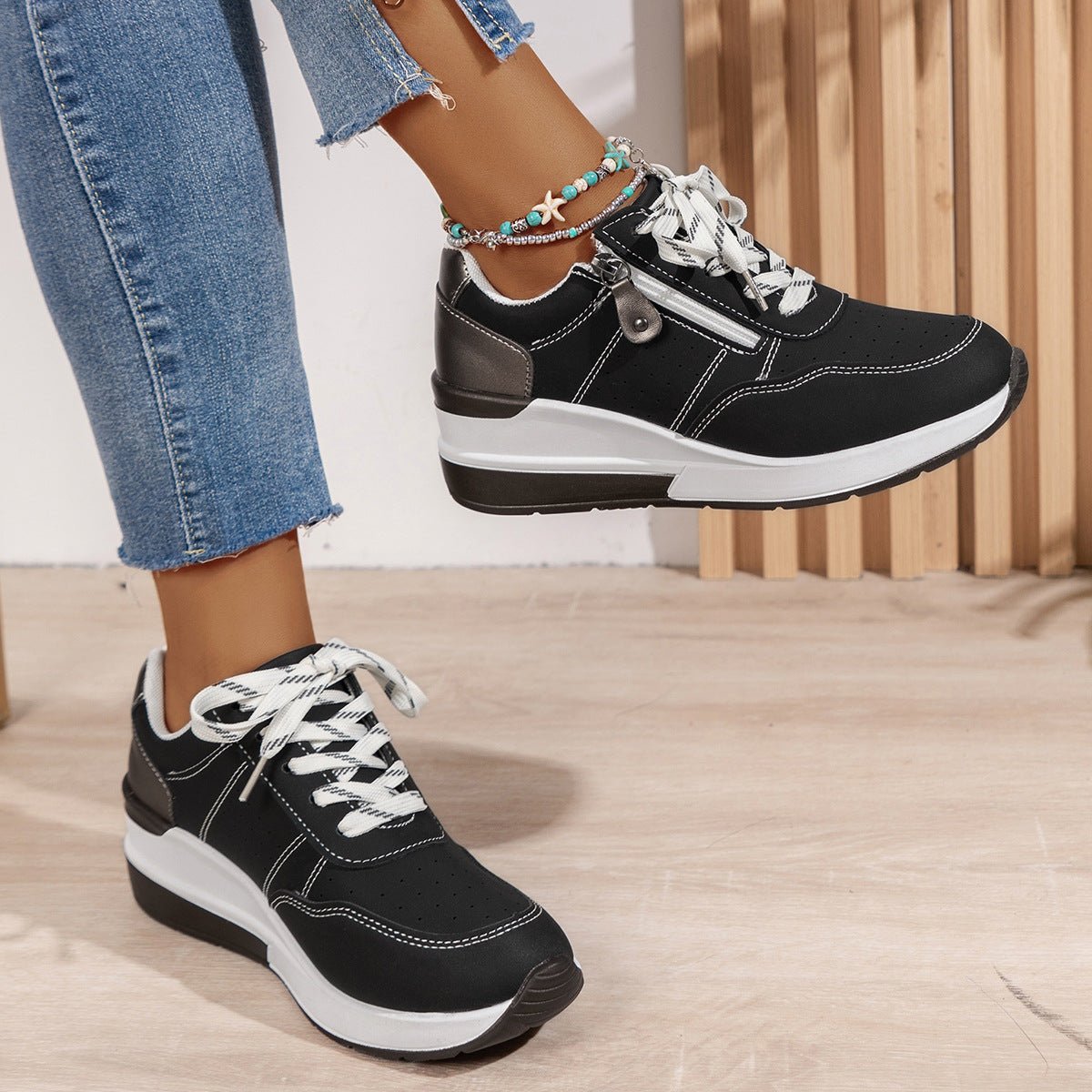 Madison | Perforowane Wygodne Sneakersy Na Co Dzień - Pootivo
