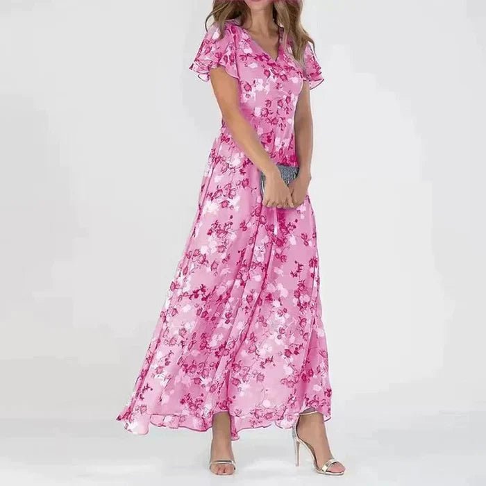 Mia | Zwiewna Kwiatowa Sukienka Letnia - Pootivo