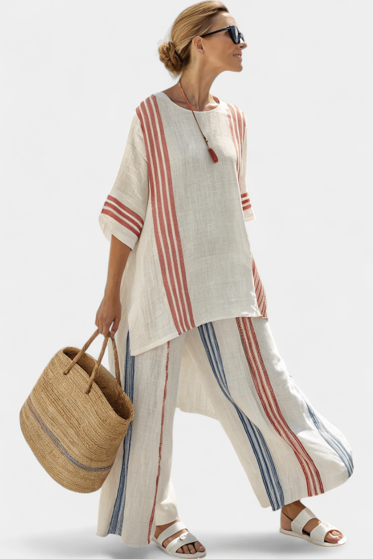 Mireya | Kolorowa Zwiewna Sukienka Maxi Boho Letnia - Pootivo
