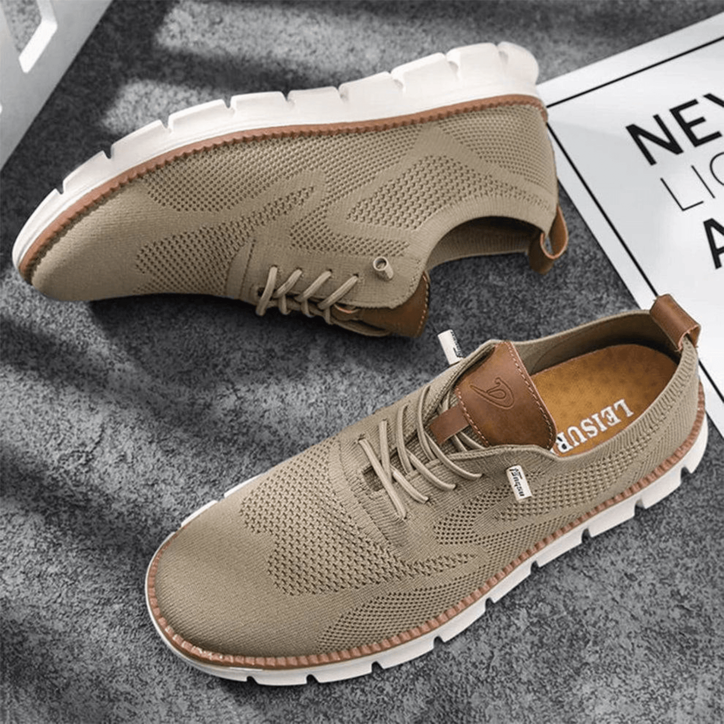 Nexaro – Sneakersy Męskie z Dzianiny | Lekkie Buty Sportowe Casual - Pootivo