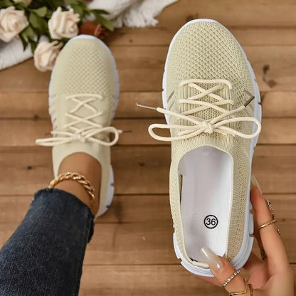 Nova | Oddychające Elastyczne Sneakersy Z Paskami Na Co Dzień - Pootivo
