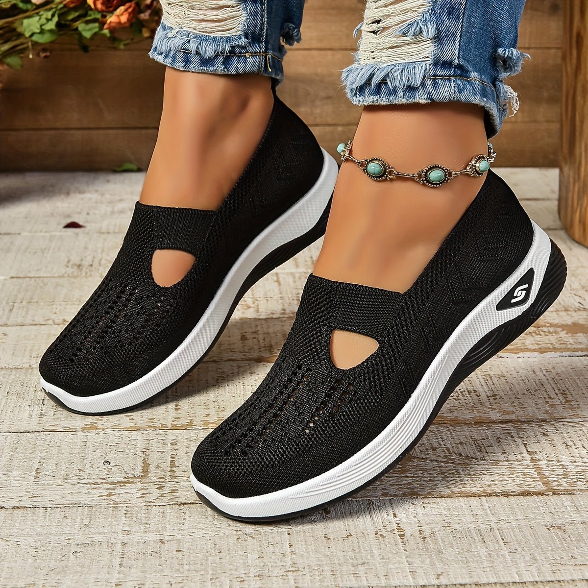 Nuvèa Buty Damskie Wsuwane z Amortyzacją – Wygodne Sneakersy Bez Sznurówek - Pootivo