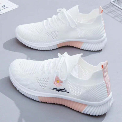 Rivèa Buty Sportowe Damskie Sneakersy z Haftem Lekkie Adidasy - Pootivo