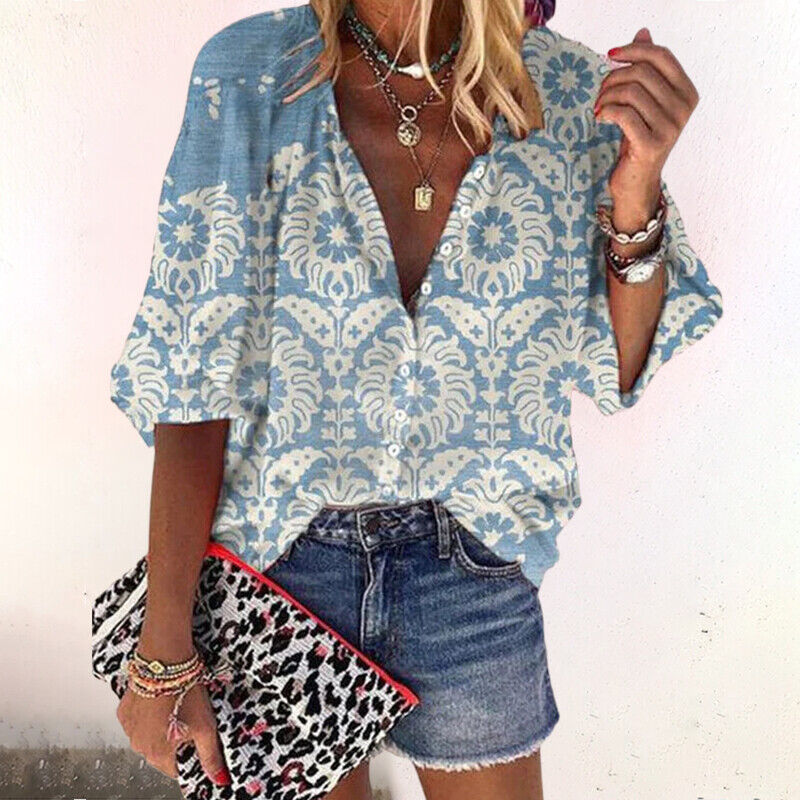 Marisol | Kwiecista Bluzka Boho z Guzikami