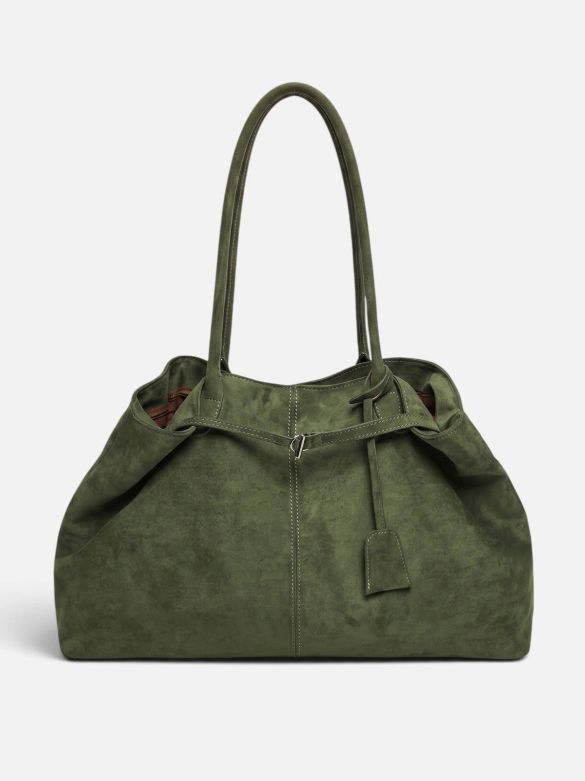 Salomea | Pojemna Jesienna Torba Shopper z Klamrą - Pootivo