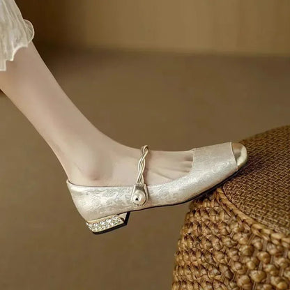 Scarlett | Retro Zielone Buty Mary Jane - Pootivo