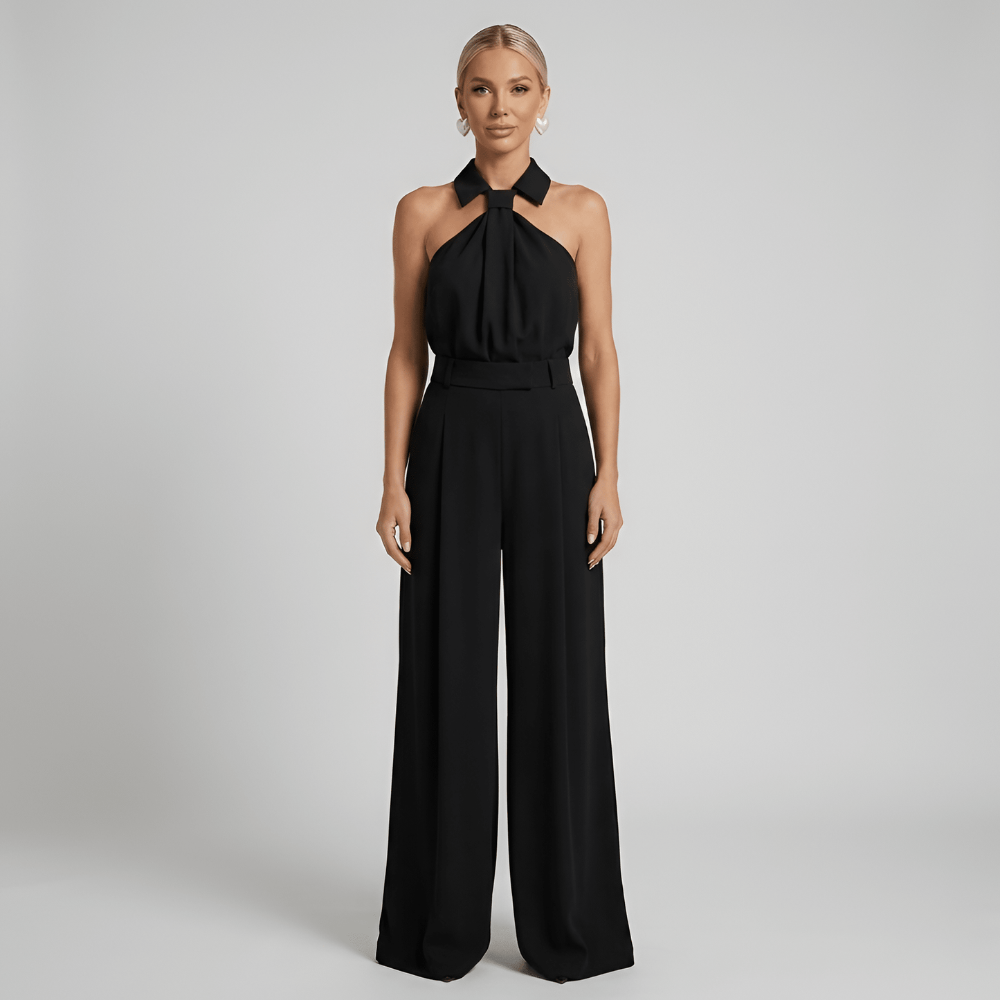 Sienna | Zwiewny Minimalistyczny Kombinezon Palazzo Letni - Pootivo