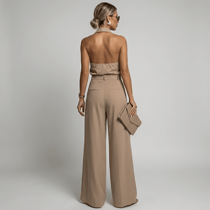 Sienna | Zwiewny Minimalistyczny Kombinezon Palazzo Letni - Pootivo