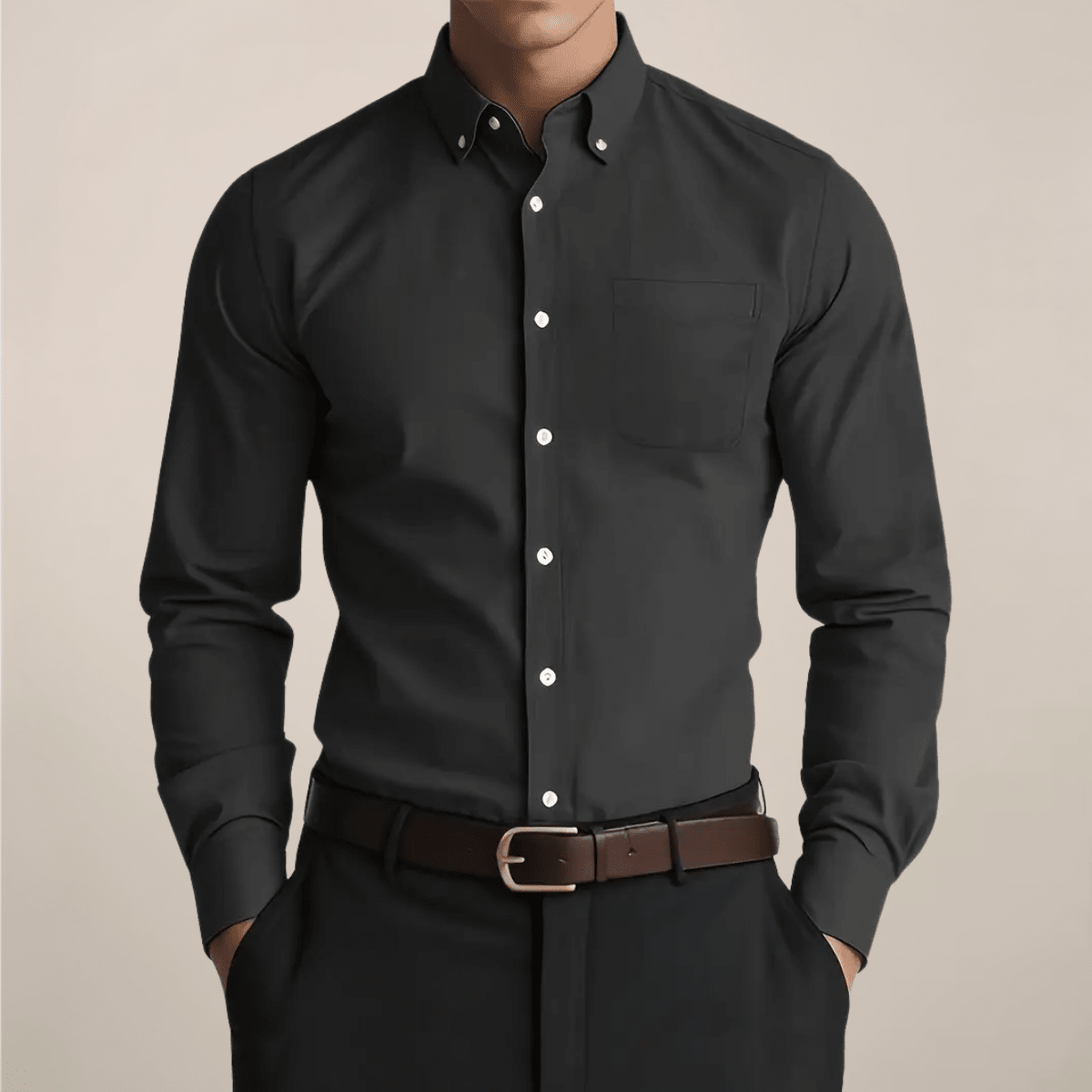 Tymon | Klasyczna Koszula Męska Slim Fit Button Down - Pootivo