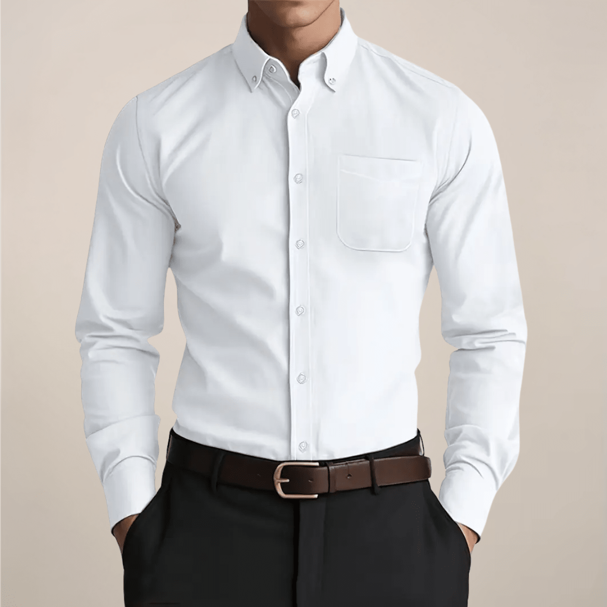 Tymon | Klasyczna Koszula Męska Slim Fit Button Down - Pootivo