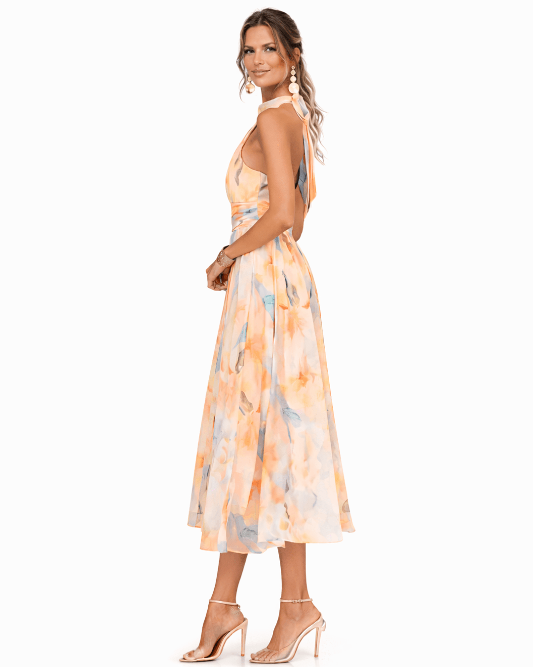 Velmira Sukienka Maxi Damska Halter Elegancka - Pootivo