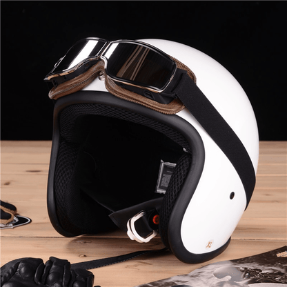 Wade | Wyściełane Retro Gogle Motocyklowe - Pootivo
