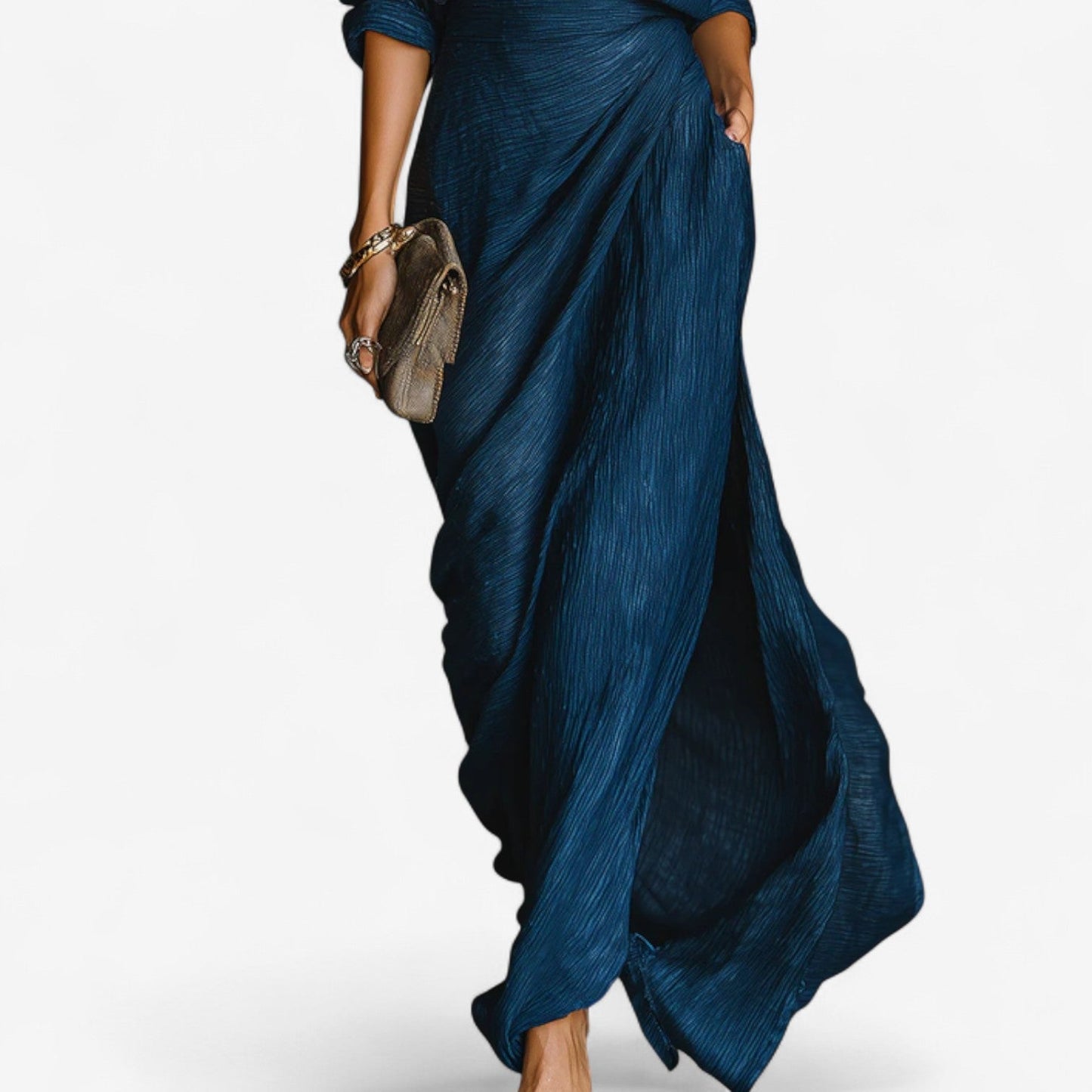 Waverly | Koszulowa Kopertowa Sukienka Maxi - Pootivo